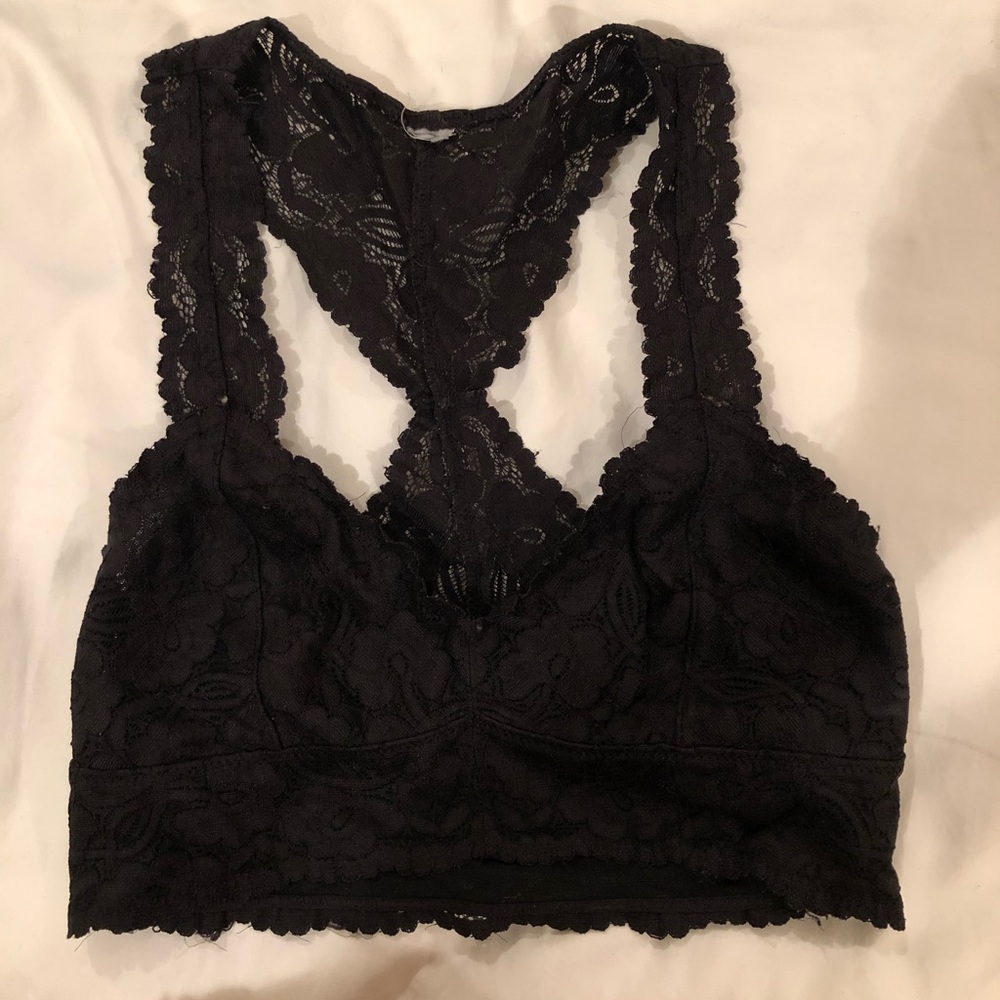 Black lace bralette